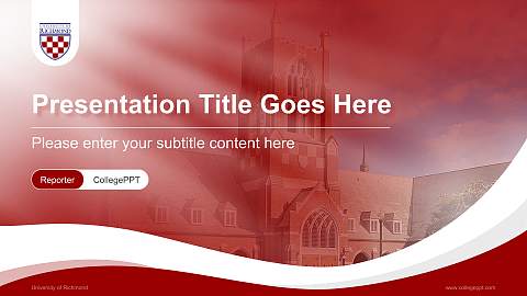University of Richmond Lecture Sharing and Networking Event PPT Template