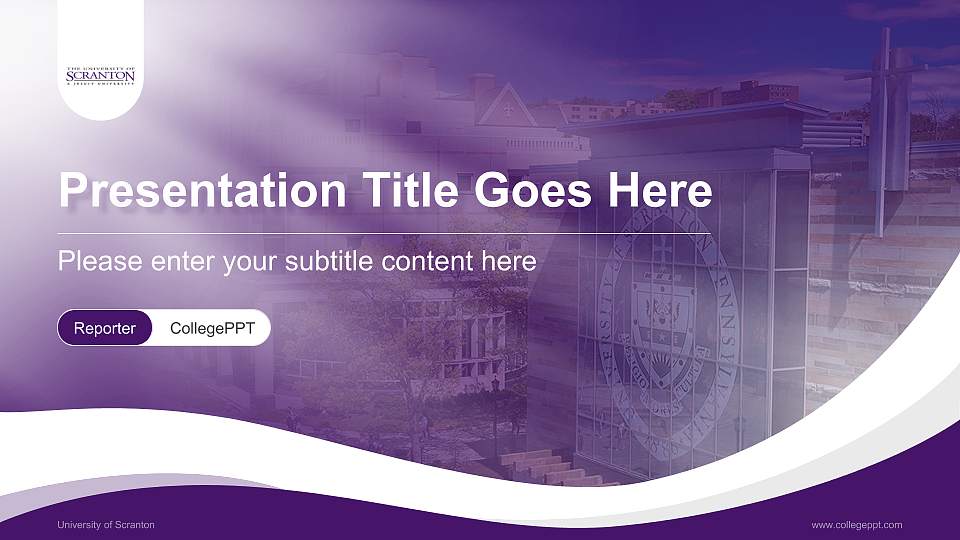 University of Scranton Lecture Sharing and Networking Event PPT Template16:9 ratio PPT effect preview image
