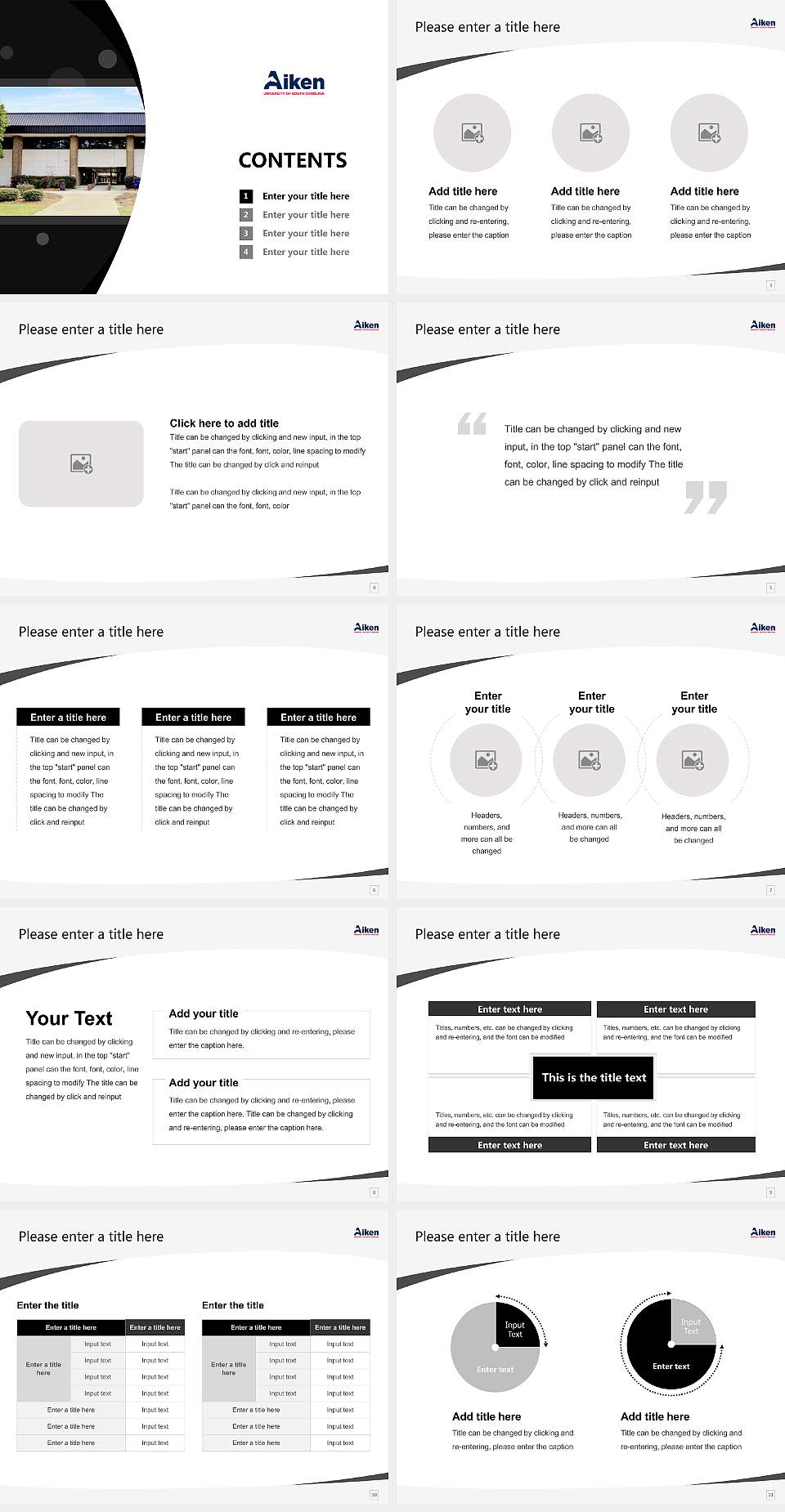 University of South Carolina Aiken Course/Courseware Creation PPT Template4:3 ratio PPT effect preview image2
