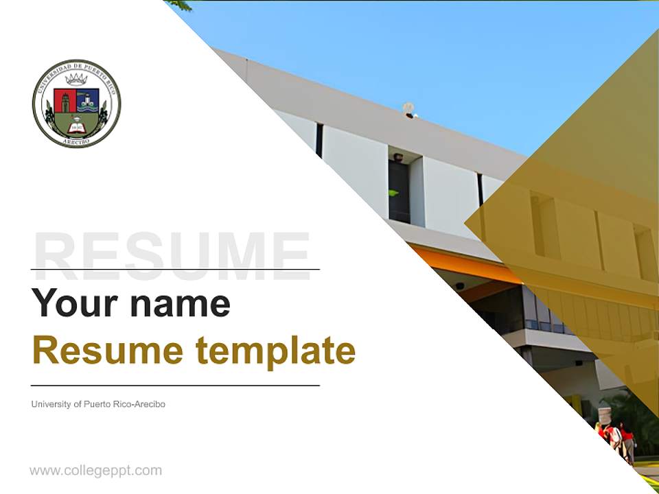 University of Puerto Rico-Arecibo Resume PPT Template4:3 ratio PPT effect preview image5