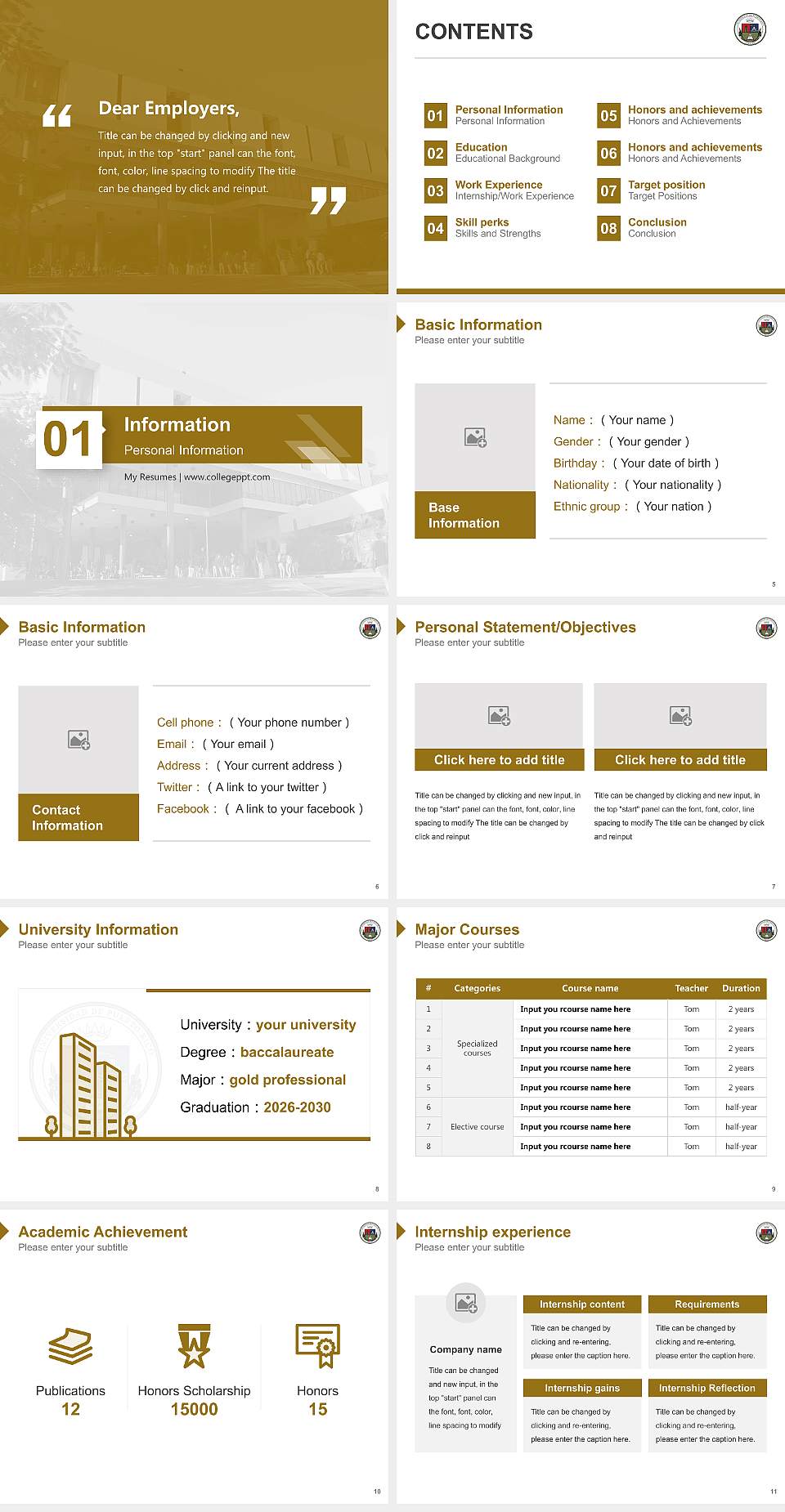University of Puerto Rico-Arecibo Resume PPT Template4:3 ratio PPT effect preview image2