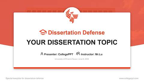 University of Phoenix-Texas Graduation Thesis Defense PPT Template