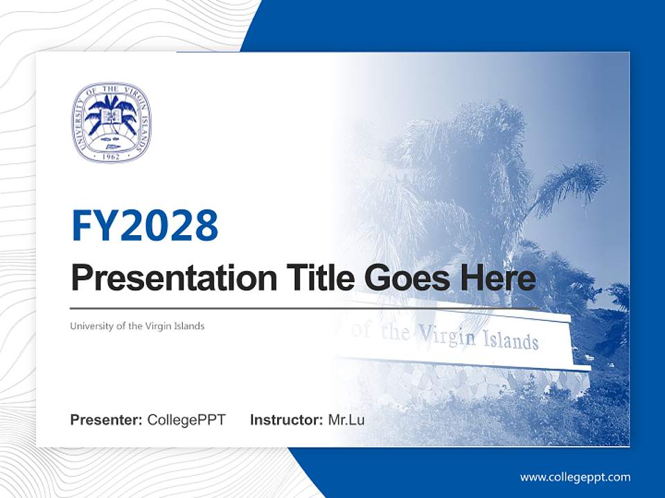 University of the Virgin Islands Academic Presentation/Research Findings Report PPT Template4:3 ratio PPT effect preview image5