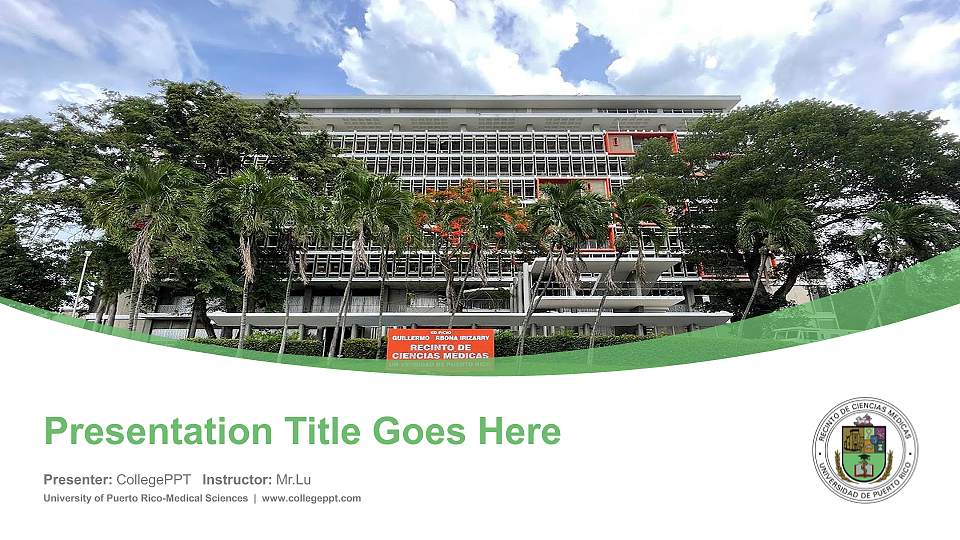 University of Puerto Rico-Medical Sciences Course/Courseware Creation PPT Template16:9 ratio PPT effect preview image