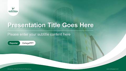 University of South Florida-St Petersburg Lecture Sharing and Networking Event PPT Template
