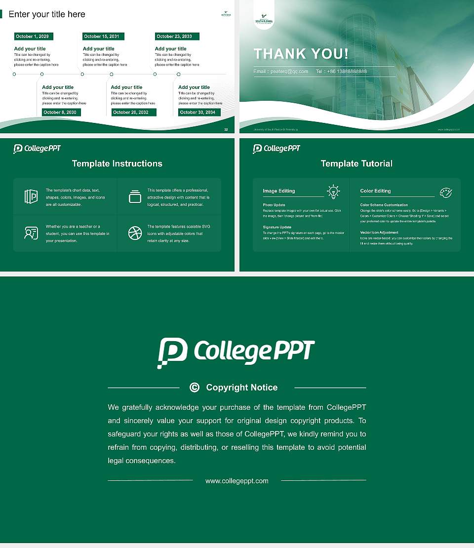 University of South Florida-St Petersburg Lecture Sharing and Networking Event PPT Template16:9 ratio PPT effect preview image4