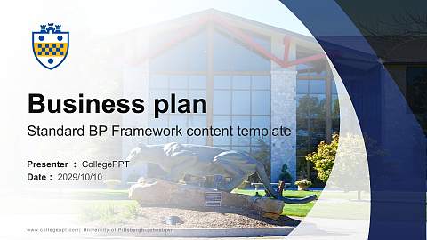 University of Pittsburgh-Johnstown Competition/Entrepreneurship Contest PPT Template