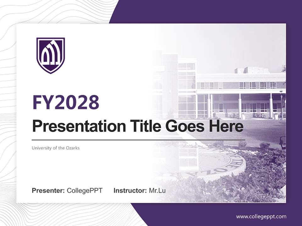 University of the Ozarks Academic Presentation/Research Findings Report PPT Template4:3 ratio PPT effect preview image5