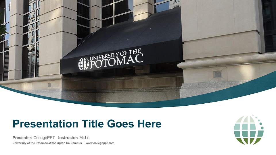 University of the Potomac-Washington Dc Campus Course/Courseware Creation PPT Template16:9 ratio PPT effect preview image