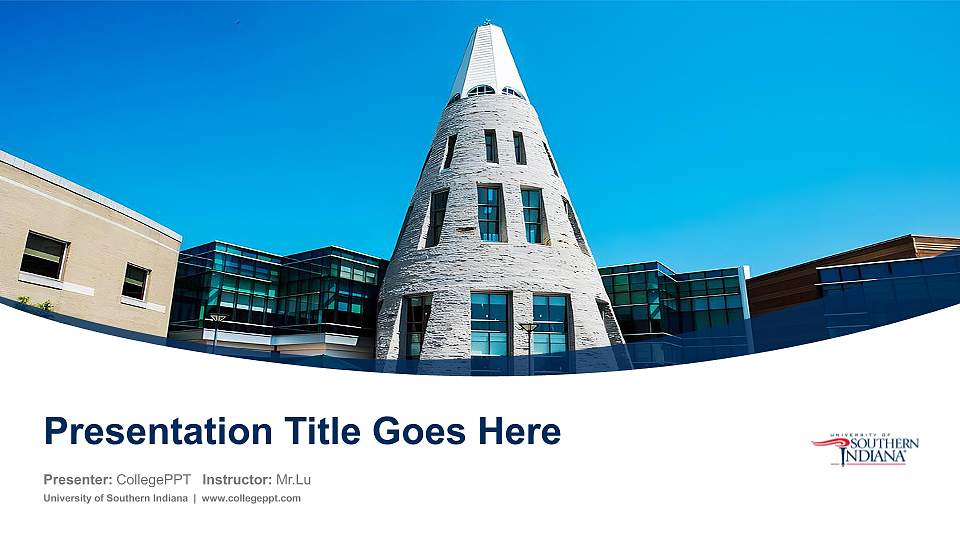 University of Southern Indiana Course/Courseware Creation PPT Template16:9 ratio PPT effect preview image