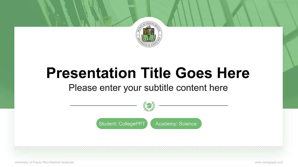 University of Puerto Rico-Medical Sciences National Scholarship Defense PPT Template16:9 ratio PPT effect preview image