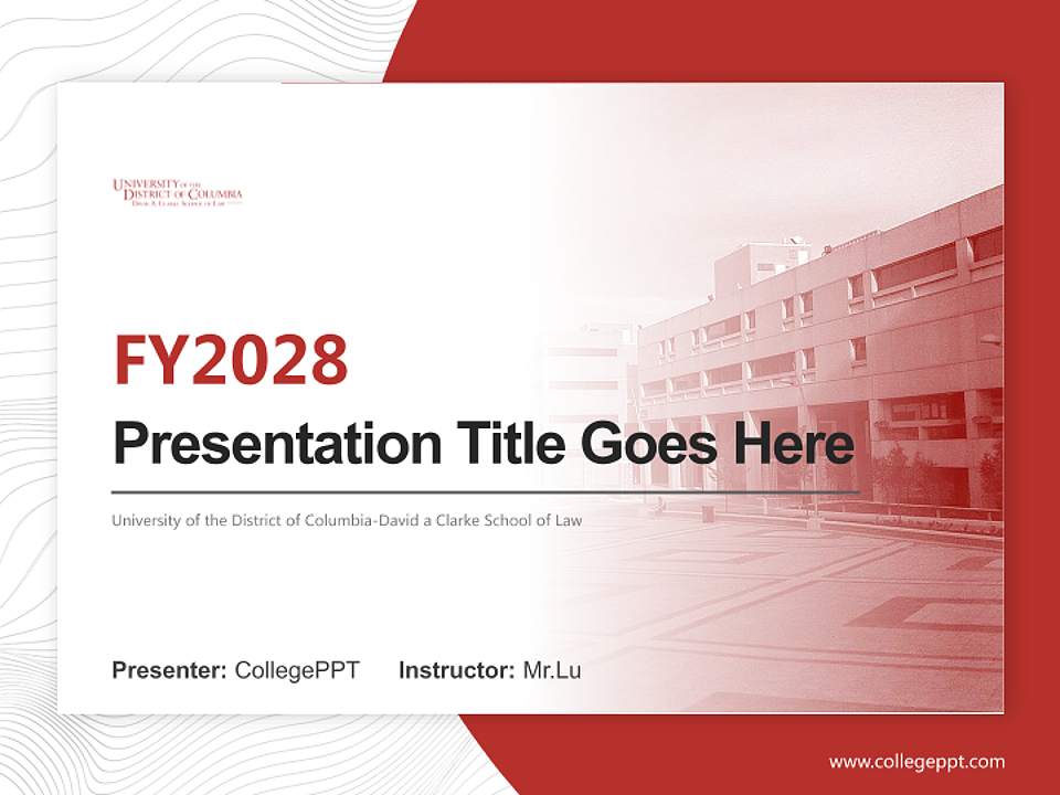 University of the District of Columbia-David a Clarke School of Law Academic Presentation/Research Findings Report PPT Template4:3 ratio PPT effect preview image5