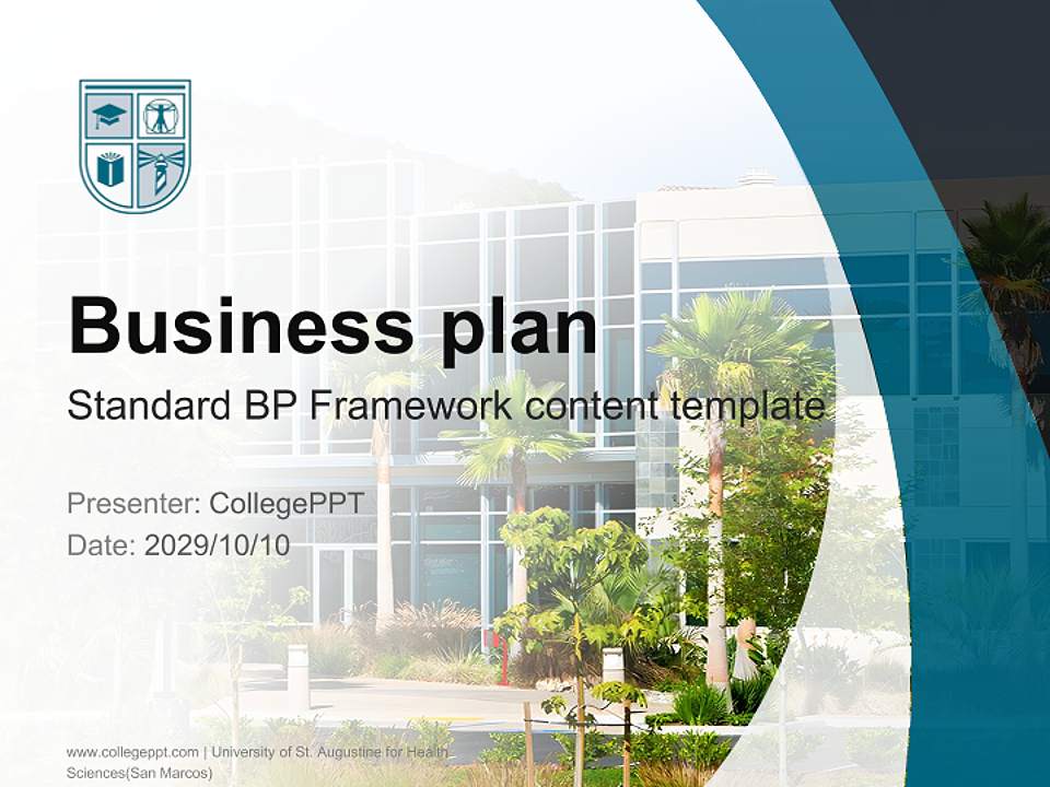 University of St. Augustine for Health Sciences(San Marcos) Competition/Entrepreneurship Contest PPT Template4:3 ratio PPT effect preview image9