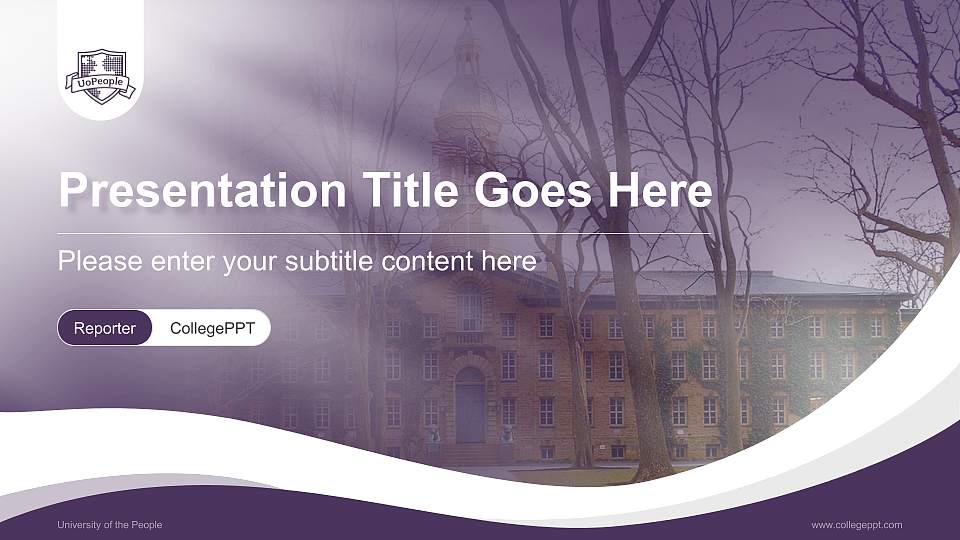 University of the People Lecture Sharing and Networking Event PPT Template16:9 ratio PPT effect preview image