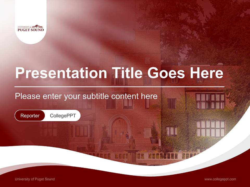 University of Puget Sound Lecture Sharing and Networking Event PPT Template4:3 ratio PPT effect preview image4