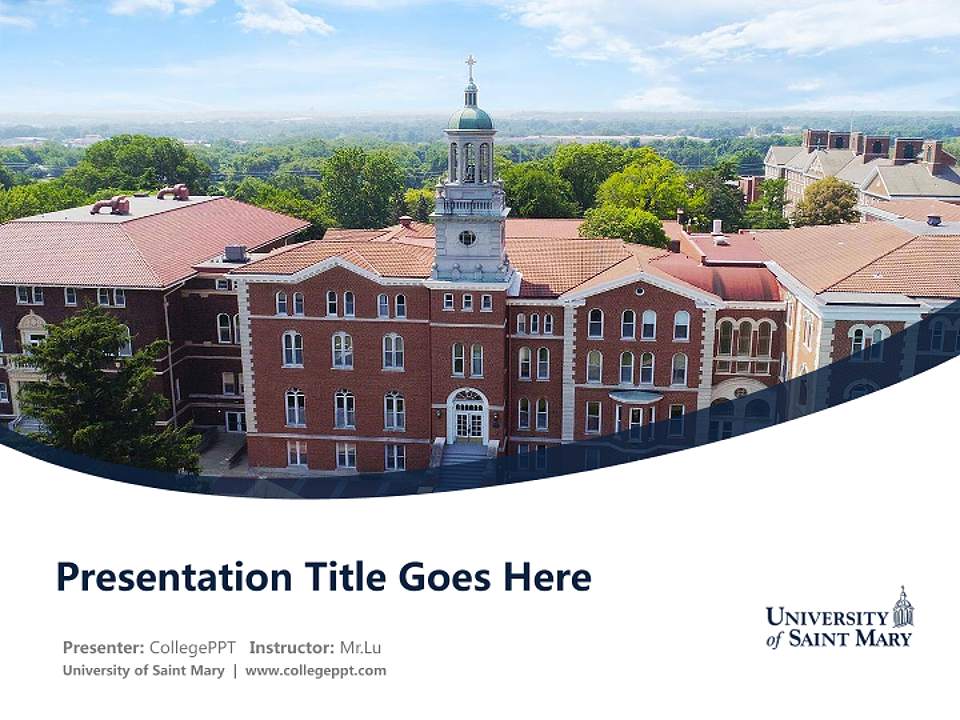 University of Saint Mary Course/Courseware Creation PPT Template4:3 ratio PPT effect preview image5