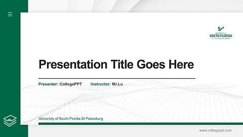 University of South Florida-St Petersburg Thesis Proposal/Graduation Defense PPT Template
