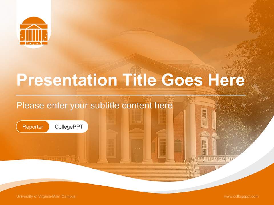 University of Virginia-Main Campus Lecture Sharing and Networking Event PPT Template4:3 ratio PPT effect preview image4