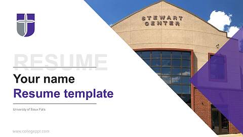 University of Sioux Falls Resume PPT Template