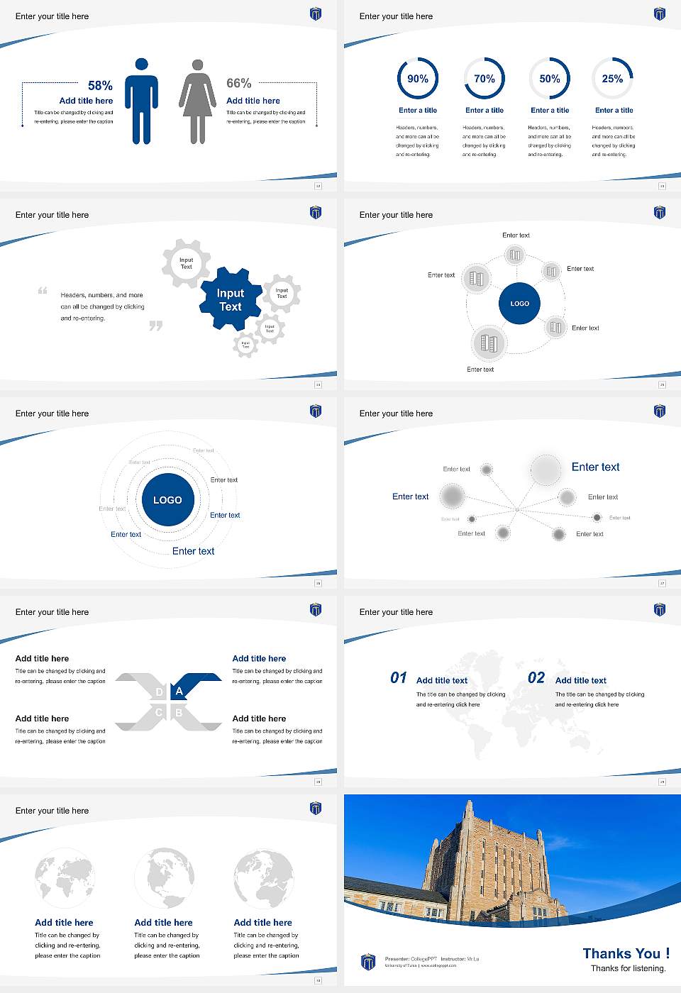University of Tulsa Course/Courseware Creation PPT Template16:9 ratio PPT effect preview image4