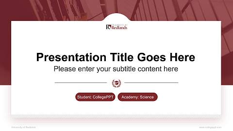 University of Redlands National Scholarship Defense PPT Template