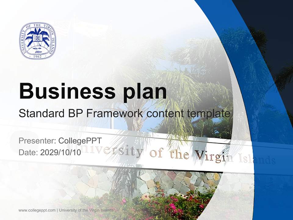 University of the Virgin Islands Competition/Entrepreneurship Contest PPT Template4:3 ratio PPT effect preview image9