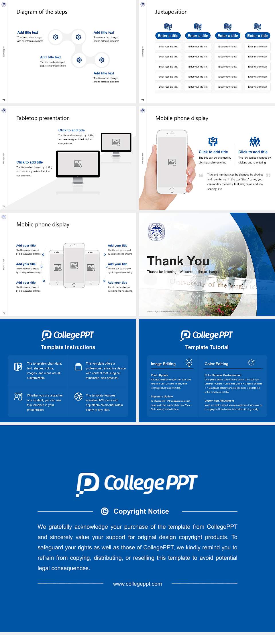 University of the Virgin Islands Competition/Entrepreneurship Contest PPT Template4:3 ratio PPT effect preview image9