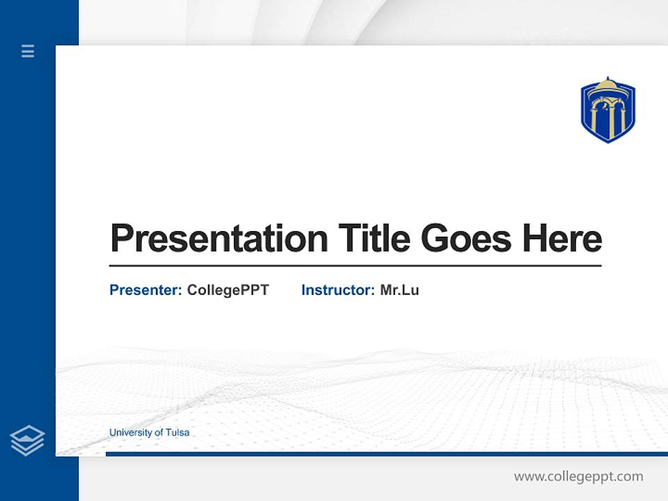 University of Tulsa Thesis Proposal/Graduation Defense PPT Template4:3 ratio PPT effect preview image5