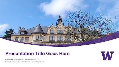 University of Washington-Seattle Campus Course/Courseware Creation PPT Template