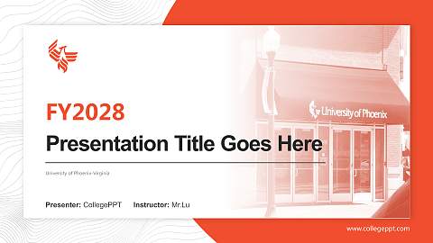 University of Phoenix-Virginia Academic Presentation/Research Findings Report PPT Template