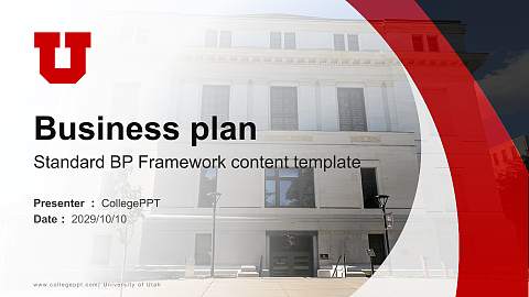 University of Utah Competition/Entrepreneurship Contest PPT Template