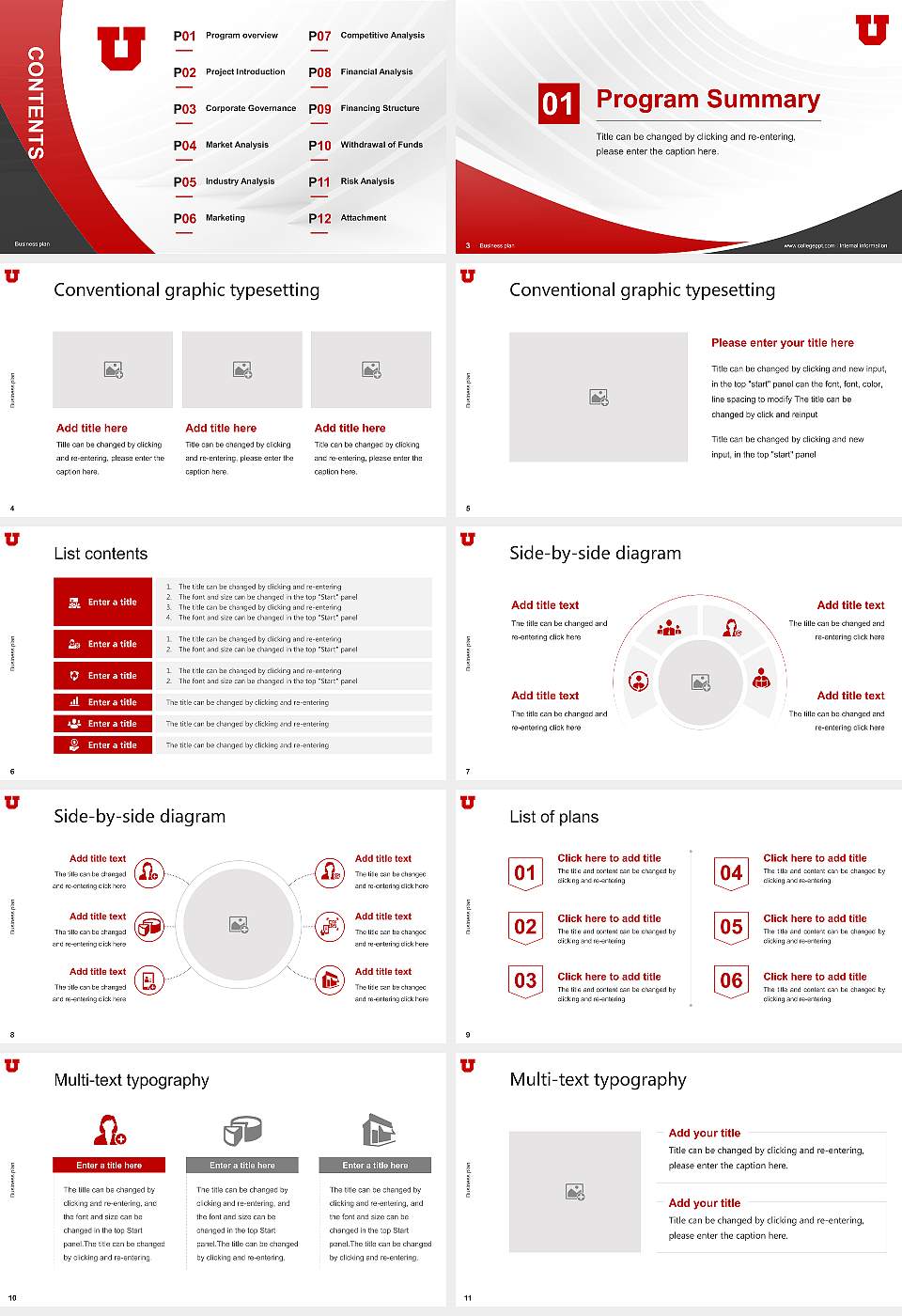 University of Utah Competition/Entrepreneurship Contest PPT Template16:9 ratio PPT effect preview image2