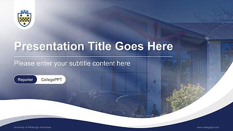 University of Pittsburgh-Johnstown Lecture Sharing and Networking Event PPT Template