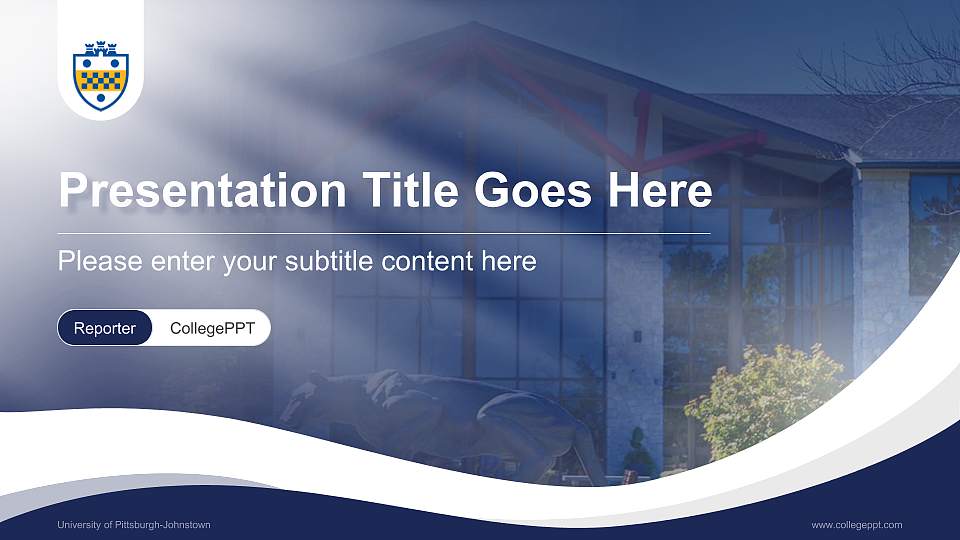 University of Pittsburgh-Johnstown Lecture Sharing and Networking Event PPT Template16:9 ratio PPT effect preview image