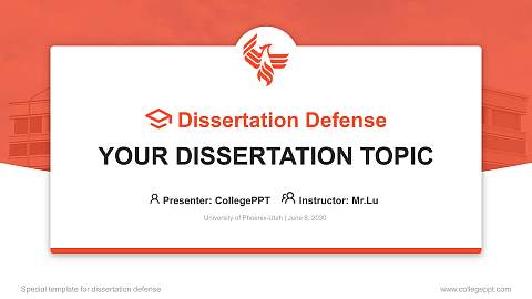 University of Phoenix-Utah Graduation Thesis Defense PPT Template