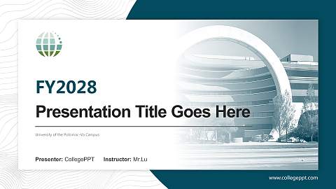 University of the Potomac-Va Campus Academic Presentation/Research Findings Report PPT Template