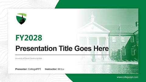 University of South Carolina-Upstate Academic Presentation/Research Findings Report PPT Template