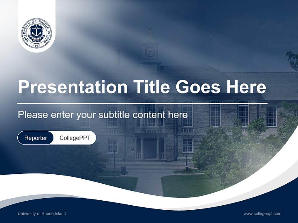 University of Rhode Island Lecture Sharing and Networking Event PPT Template4:3 ratio PPT effect preview image4