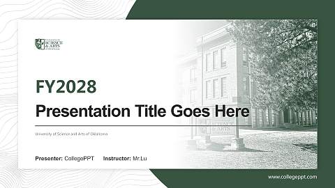 University of Science and Arts of Oklahoma Academic Presentation/Research Findings Report PPT Template