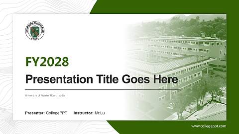 University of Puerto Rico-Utuado Academic Presentation/Research Findings Report PPT Template