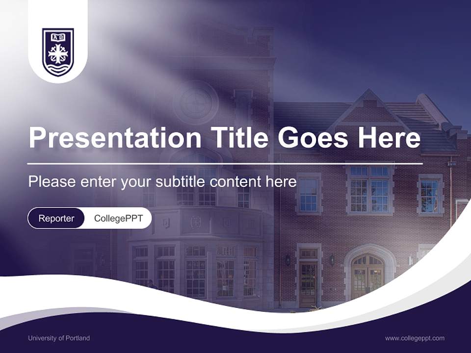 University of Portland Lecture Sharing and Networking Event PPT Template4:3 ratio PPT effect preview image4