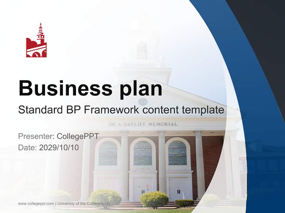 University of the Cumberlands Competition/Entrepreneurship Contest PPT Template4:3 ratio PPT effect preview image9