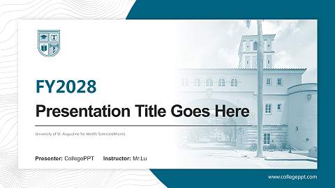 University of St. Augustine for Health Sciences(Miami) Academic Presentation/Research Findings Report PPT Template