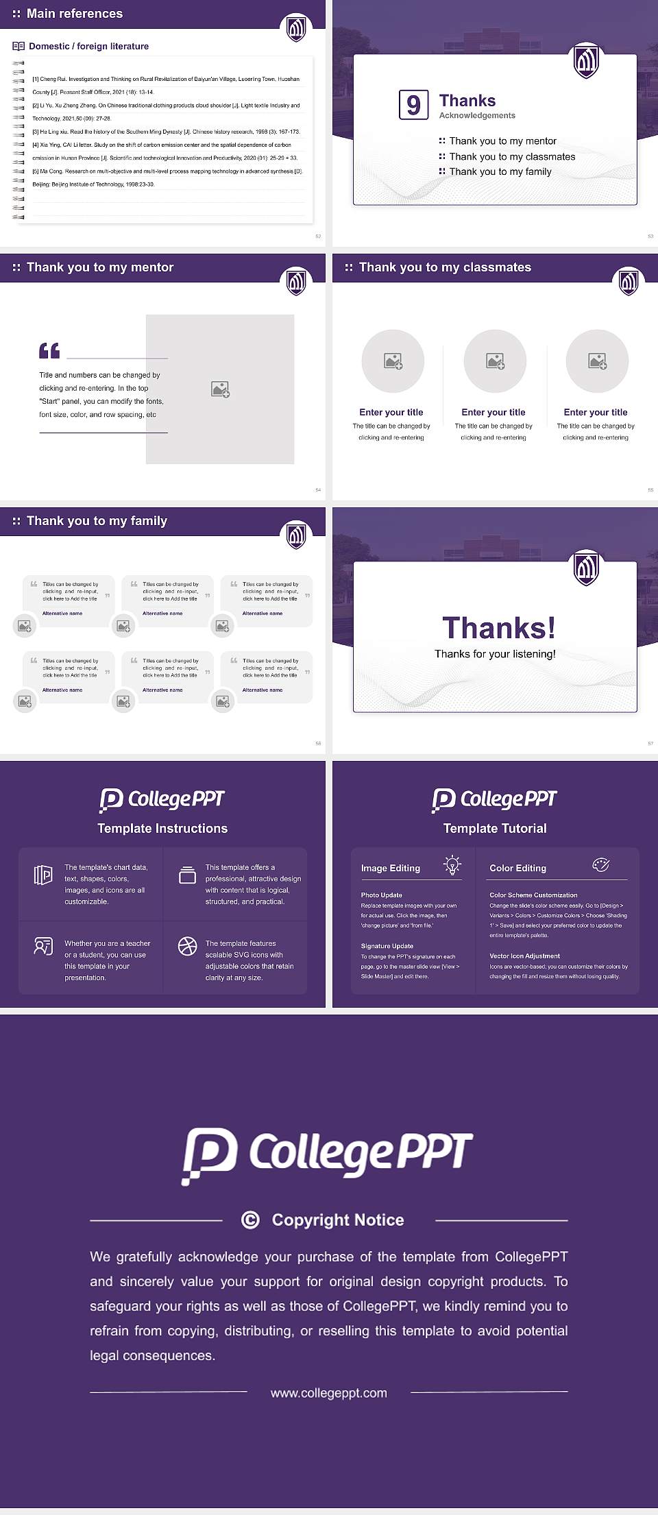University of the Ozarks Graduation Thesis Defense PPT Template4:3 ratio PPT effect preview image7