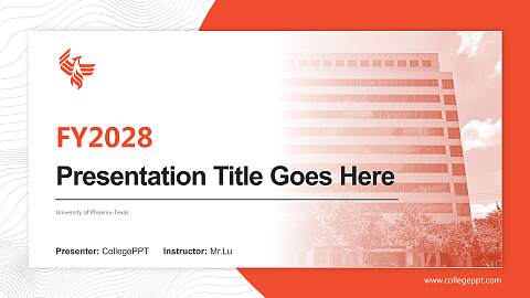 University of Phoenix-Texas Academic Presentation/Research Findings Report PPT Template