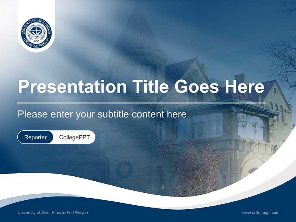 University of Saint Francis-Fort Wayne Lecture Sharing and Networking Event PPT Template4:3 ratio PPT effect preview image4