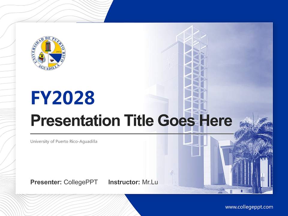 University of Puerto Rico-Aguadilla Academic Presentation/Research Findings Report PPT Template4:3 ratio PPT effect preview image5