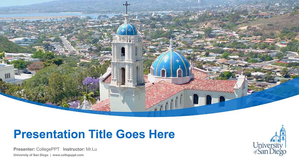 University of San Diego Course/Courseware Creation PPT Template16:9 ratio PPT effect preview image