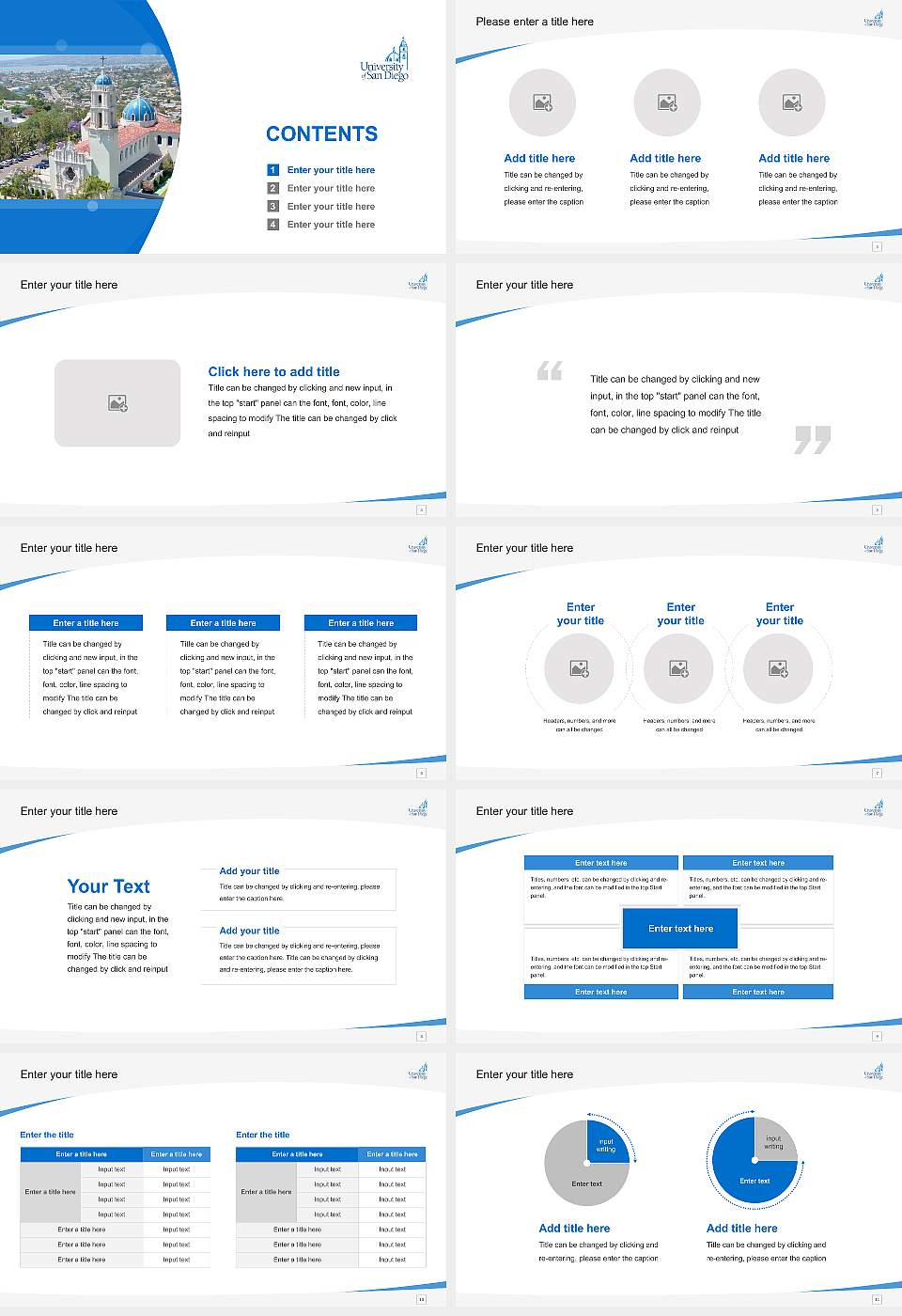 University of San Diego Course/Courseware Creation PPT Template16:9 ratio PPT effect preview image2