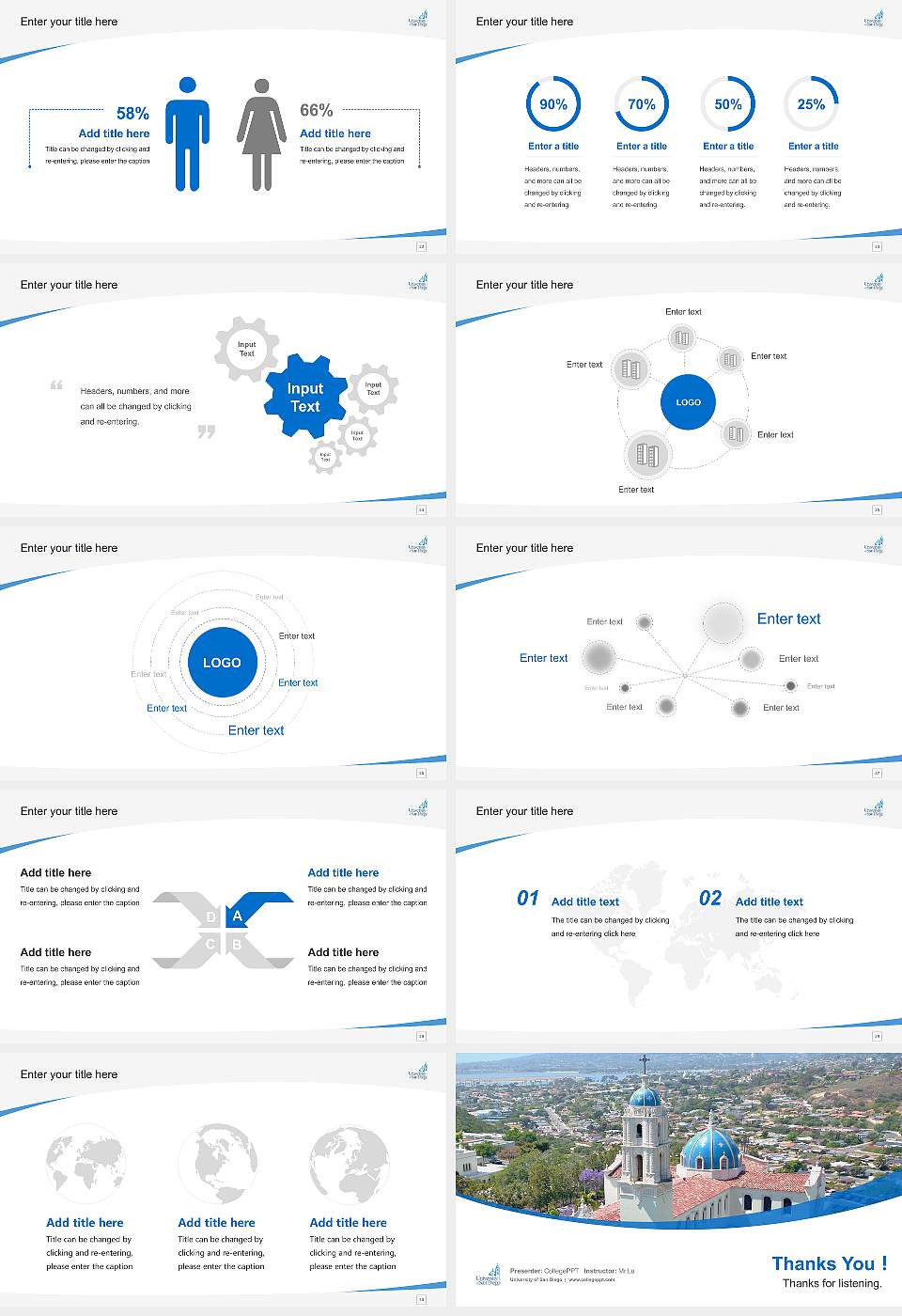 University of San Diego Course/Courseware Creation PPT Template16:9 ratio PPT effect preview image4